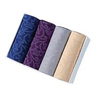 MYLLJBD Culotte Femme Coton Lot De 4 Slips pour Femme, sous-vêtements Gainants en Pur Coton, Taille Haute, Doux Et Extensibles-Bleu + Violet + Cendre De Fleur + Couleur Abricot-XXXXL