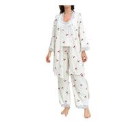 MYLLJBD Ensembles de Pyjama Portage À Domicile pour Femmes Pantalons en Dentelle V-à Col-AA-l