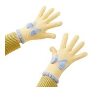 MYLLJBD Gants des en Laine Tricot Épais Et avec Doigts À Écran Tactile, Parfaits pour Les Étudiants L'extérieur Hiver -Jaune-Code Universel