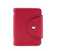 MYLLJBD Petit Portefeuille Porte-Cartes Simple, Compact, De Grande Capacité, Multi-emplacements, Banlieue Élégant-Rose Rouge
