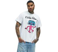 MYLLJBD Tee Shirt Homme Hommes Été Col Rond Confortable Grande Taille Manches Courtes Pull en Coton Doux Et Top-Blanc A-l