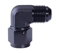 MYLPDZSW Xingyue Aile 90 degrés mazout raccords en Aluminium anodisé Carburant Adaptateur Femelle an pivotant Adaptateurs for Homme Noir (Couleur : AN4)