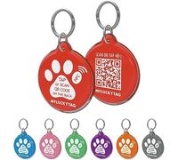 MYLUCKYTAG Médaille d'identification intelligente NFC et code QR pour animal de compagnie, profil d'animal de compagnie en ligne, e-mail d'alerte de localisation de l'animal
