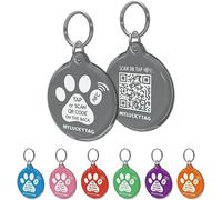 MYLUCKYTAG Médaille d'identification intelligente NFC et code QR pour animal de compagnie, profil d'animal de compagnie en ligne, e-mail d'alerte de localisation de l'animal