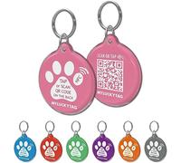 MYLUCKYTAG Médaille d'identification intelligente NFC et QR code pour animal de compagnie, profil en ligne, plaque d'identification durable pour animal de compagnie, médaille pour collier de chien