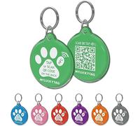 MYLUCKYTAG Médaille d'identification intelligente NFC et QR code pour animal de compagnie, profil en ligne, plaque d'identification durable pour animal de compagnie, médaille pour collier de chien