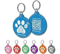 MYLUCKYTAG Médaille d'identification intelligente NFC et QR code pour animal de compagnie, profil en ligne, plaque d'identification durable pour animal de compagnie, médaille pour collier de chien