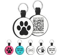 MYLUCKYTAG Médaille pour chien silencieuse en silicone avec code QR - Scannez QR, recevez instantanément un e-mail d'alerte de localisation de votre animal de compagnie