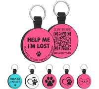 MYLUCKYTAG Médaille pour chien silencieuse en silicone avec code QR - Scannez QR, recevez instantanément un e-mail d'alerte de localisation de votre animal de compagnie