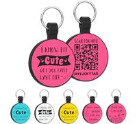MYLUCKYTAG QR Code Médaille d'identification en silicone pour chiens et chats - Profil en ligne, e-mail d'alerte de localisation, étiquette numérique, étiquette de collier silencieuse et durable