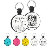 MYLUCKYTAG QR Code Pet ID, Médaille numérique en silicone pour chien et chat, alerte par e-mail