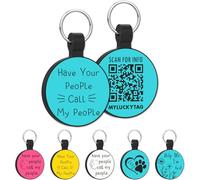 Myluctag Médaille d'identification numérique en silicone avec code QR pour chien ou chat