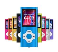 Mymahdi - Lecteur MP3/MP4 - Bleu foncé - Avec écran LCD de 1,8 pouces et fente de montage pour mémoire - Prise en charge maximale de la carte mémoire TF de 128 Go