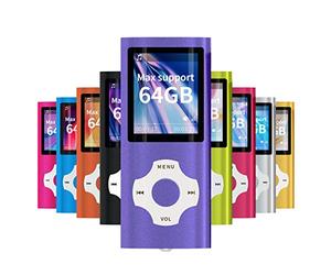 Mymahdi MP4 MP3 / Portable, 1.8 inch devaient Purple with and LED Screen Memory Card Slot, Max Support 128GB