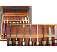 myMAW Lot 8 ciseaux à bois HSS-Mini gouges à dégrossir pour tour à bois burin