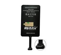 MyMAX Récepteur de charge sans fil Qi de type A 1300 mA super rapide et adaptateur compatible avec Samsung Galaxy, Huawei, LG, Nokia, Moto, HTC, Google Nexus, et autres appareils Micro USB-A