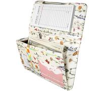 Mymazn Livre de serveur avec fermeture éclair et poche magnétique, joli livret de serveuse, livre de service compatible avec tablier de serveur avec poche à haut volume, floral vintage