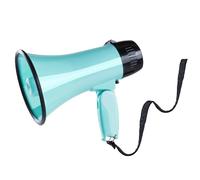 MyMealivos Haut-parleur mégaphone portable 20 W avec contrôle du volume et sangle (bleu sarcelle)
