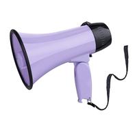 MyMealivos Mégaphone portable Bullhorn 20 W Puissance Mégaphone Haut-parleur Voix et Sirène/Alarme avec contrôle du volume et sangle Violet
