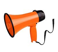 MyMealivos Mégaphone Portable Bullhorn 20 W Puissance Mégaphone Haut-Parleur Voix et Sirène/Alarme avec contrôle du Volume et Sangle Orange