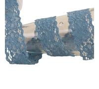 MYMERCERIE Bobine 15m Dentelle élastique Fleurs Bleu Lavande 25mm