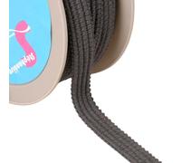 MYMERCERIE Bobine 20m Galon Quatre Cordons 15mm Gris Noir