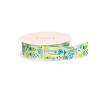 MYMERCERIE Bobine 20m Ruban laitonné Poisson Vert - Taille 25mm