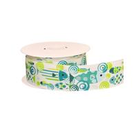 MYMERCERIE Bobine 20m Ruban laitonné Poisson Vert - Taille 38mm