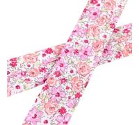 MYMERCERIE Bobine 25m Biais fleurettes Rouge 20mm