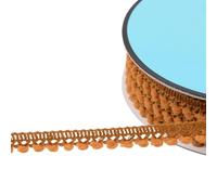 MYMERCERIE Bobine 25m Galon Petits Pompons Orange Rouille 10mm