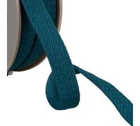 MYMERCERIE Bobine 25m Galon tirets obliques 15mm Bleu Canard