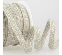 MYMERCERIE Bobine 25m Tresse chinée Tubulaire 12 mm Gris Clair
