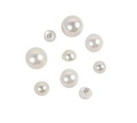 MYMERCERIE Bouton Demi-Perle Blanc - Taille 10mm