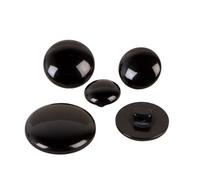 MYMERCERIE Bouton Rond à Queue Classique Noir - Taille 22mm