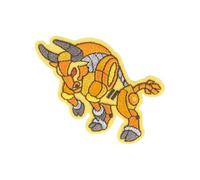 MYMERCERIE Ecusson thermocollant Animal Robot Taureau 6x4.5cm
