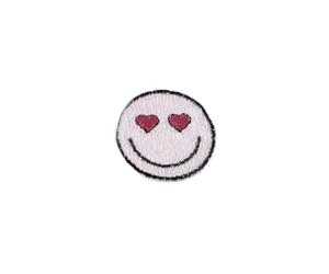 MYMERCERIE Ecusson thermocollant Paix Smiley Coeur 3cm x 4,5cm