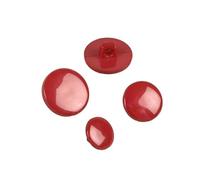 MYMERCERIE Lot de 3 Boutons à Queue Nylon recylé Rouge - Taille 15mm