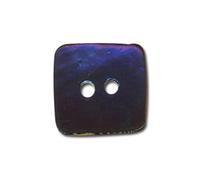 MYMERCERIE Lot de 3 Boutons carré en Nacre Couleur Marine - Taille 15mm