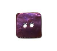 MYMERCERIE Lot de 3 Boutons carré en Nacre Couleur Prune - Taille 15mm