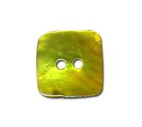 MYMERCERIE Lot de 3 Boutons carré en Nacre Couleur Vert Anis - Taille 12mm