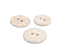 MYMERCERIE Lot de 3 Boutons Rond coquilles d'œufs 2 Trous Gris Clair - Taille 20mm