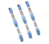 MYMERCERIE Lot de 3 échevettes 10m DMC Fil retors Mat Canevas Tapisserie 100% Coton Bleu 2799