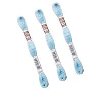 MYMERCERIE Lot de 3 échevettes 10m DMC Fil retors Mat Canevas Tapisserie 100% Coton Bleu 2828