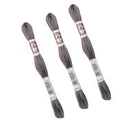 MYMERCERIE Lot de 3 échevettes 10m DMC Fil retors Mat Canevas Tapisserie 100% Coton Gris 2414