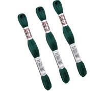 MYMERCERIE Lot de 3 échevettes 10m DMC Fil retors Mat Canevas Tapisserie 100% Coton Vert forêt 2500