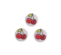 MYMERCERIE Lot de 6 Boutons 2 Trous Enfant Cerises - Taille 15mm
