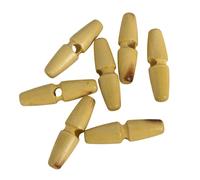 MYMERCERIE Lot de 6 buchettes en Bois 1 Trou Naturel - Taille 45mm