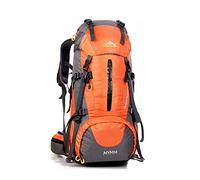 50L Travel Sac à Dos idéal pour École, Trekking, Randonnée, Camping, Voyage, Pêche, Escalade, Alpinisme ou Utilisation Quotidienne. Respirant Ultraléger Imperméable(orange)