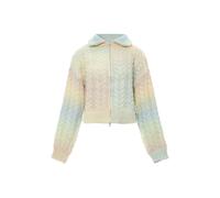 MYMO Cardigan bleu clair / jaune clair / vert clair / abricot, Taille M-L
