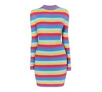 MYMO Robes en maille 'Biany' azur / citron / violet / rouge sang, Taille S